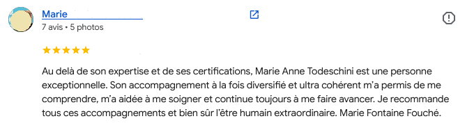 Témoignage suite à une séance de thérapie avec Marie Anne Todeschini, psychopraticienne spécialisée dans les troubles anxieux et le psychotraumatisme